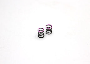 Pink Reflex Racing RX28A-25 medium front linear springs for RC car, showcasing the durable coil design and vibrant color.