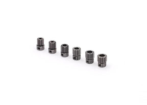 Reflex Racing RX540 64 Pitch hard coated aluminum pinion gear set for RC cars, featuring durable metal teeth and precise fit.