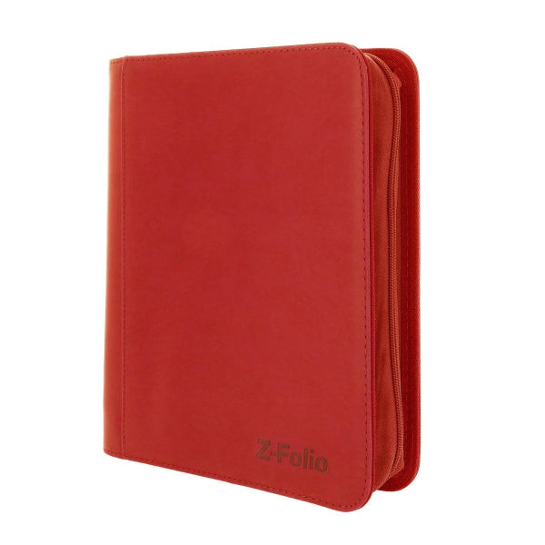 Red Z-Folio 4-Pocket LX Toploaders Binder