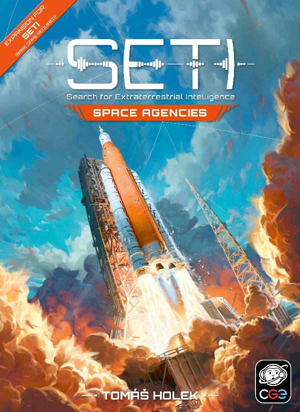 Seti: Space Agencies board game by Czech Games Edition featuring a colorful space exploration theme and game components.