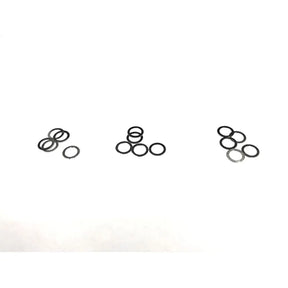 GL Racing 2x4mm shim set with 0.1, 0.2, and 0.3mm shims, shown in a compact set for precise adjustments in mechanical applications.