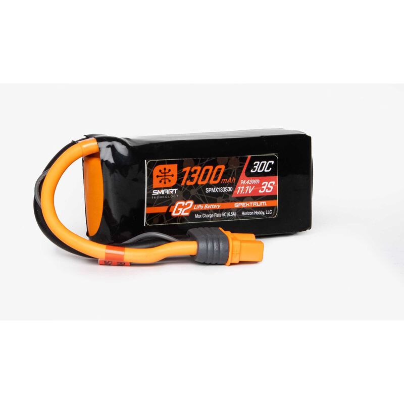 Spektrum: 1300mAh 3S 11.1V Smart G2 LiPo 30C (IC3)