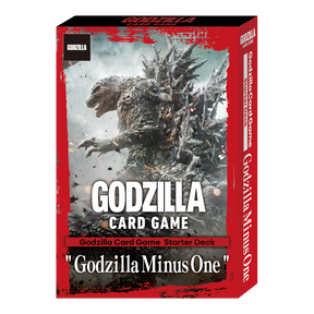 Godzilla Minus One Starter Deck for the Godzilla Card Game by BushiRoad, featuring illustrated cards and gameplay components.