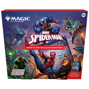 Scene box featuring Spider-Man from Wizards of the Coast's Magic: The Gathering, with detailed artwork of Spider-Man in action.