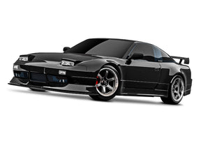 Traxxas 4-Tec Drift Nissan 240SX remote control car on display, detailed body with drift-specific features and vibrant paint.