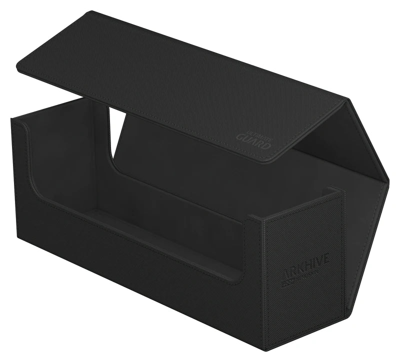 Ultimate Guard Arkhive 400+ Monocolor card storage box with black exterior and secure lid for trading cards.