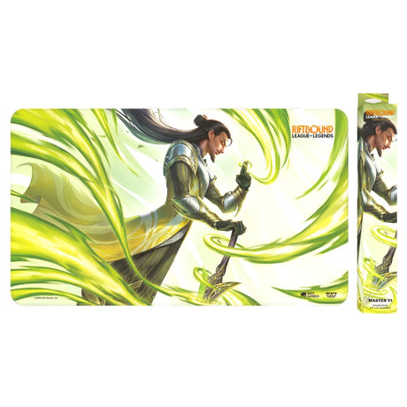 Riftbound: Unleashed playmat by UVS Games featuring detailed fantasy artwork and vibrant colors for tabletop gaming.