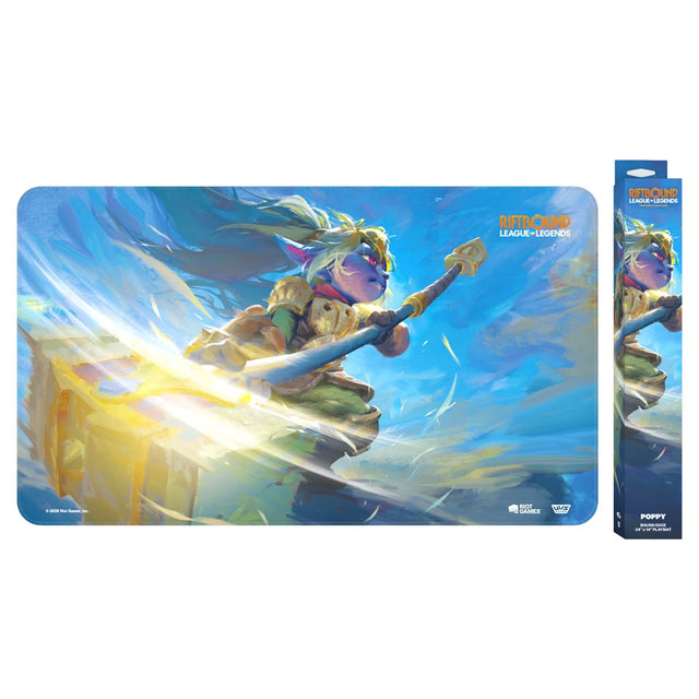 Riftbound: Unleashed Playmat by UVS Games featuring a colorful fantasy design on a soft, durable gaming mat.