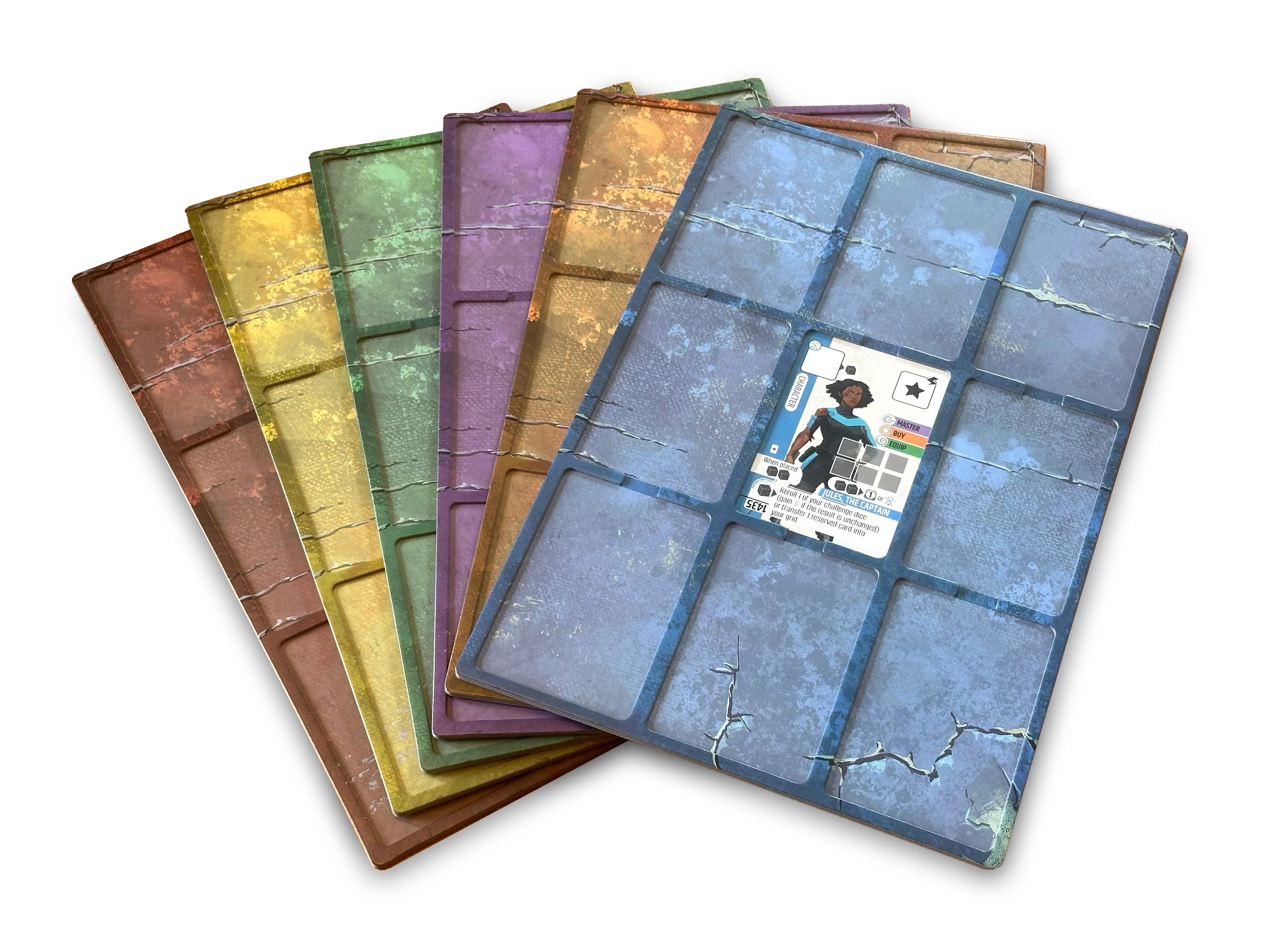 Stonemaier Games Vantage Playmats with colorful, detailed surface design for tabletop gaming sessions.