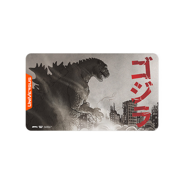 Godzilla 1954 playmat from Universus: Godzilla Reign of Kaiju series by UVS Games, featuring detailed Godzilla artwork.