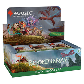 MTG Bloomburrow Play Booster Box by Wizards of the Coast featuring colorful Magic: The Gathering booster pack artwork