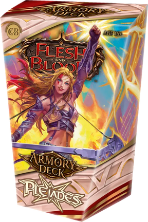 Flesh and Blood Armory Deck Pleiades collectible trading cards by Legends Story Studios, featuring vibrant card artwork.
