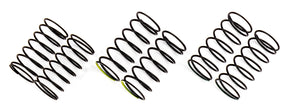 Team Associated Reflex 14 RC car front spring set with 10mm springs, showing the suspension components and springs in detail.