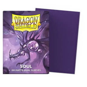Dragon Shield Soul Dual Matte Standard Sleeves in a box, featuring 60 matte-finished card sleeves for collectible card games.