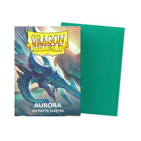Dragon Shield Matte Aurora Players' Choice 2023 Standard sleeves in a box, showcasing vibrant, matte card sleeves for trading cards.