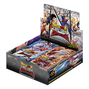 Bandai Dragon Ball Super Critical Blow Booster Box featuring colorful trading cards and vibrant packaging design.