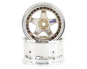 DS Racing Drift Element 5 Spoke Drift Wheels showing black alloy rims with a sleek five-spoke design and detailed center cap.