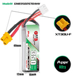 GNB: 350mAh LiHV 2S 70C XT30 LiPo Battery
