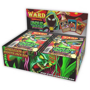 Ward Undead Invasion Booster Box with colorful artwork and sealed packaging for collectible card game expansion