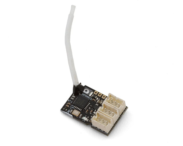 Flysky GMR Micro AFHDS3 4-channel 2.4GHz receiver with compact design and antenna for reliable RC model control.