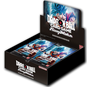 Bandai Dragon Ball Super Awakened Pulse Booster Box FB01 with colorful trading card packaging and Dragon Ball-themed artwork.