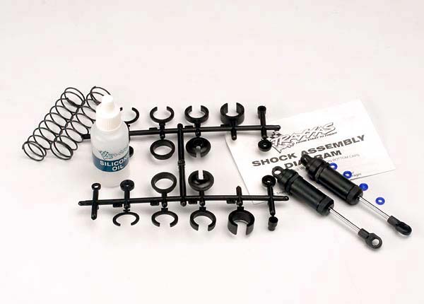 Traxxas: Long Black Front Ultra Shocks with Springs (2)