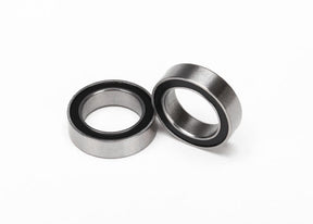 Pair of Traxxas black-seal ball bearings, 10x15x4 mm, for RC car upgrades shown in the product image.