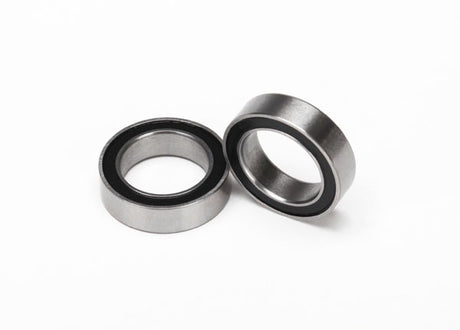 Pair of Traxxas black-seal ball bearings, 10x15x4 mm, for RC car upgrades shown in the product image.