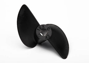 Traxxas propeller for RC boats, metal blades with mounting hub, designed for high performance and durability.