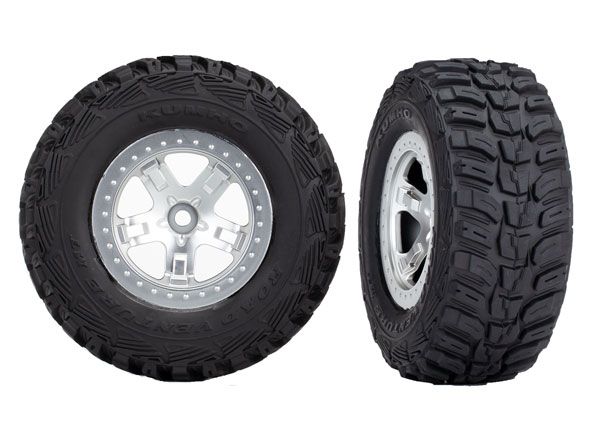 Traxxas: SCT Satin Chrome Wheels & Kumho Tires (2 pcs)