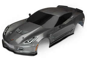 Traxxas 4-Tec 2.0 Chevrolet Corvette Z06 body shell, realistic red and black design for RC car customization.