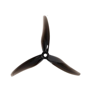 Two pairs of Gemfan Hurricane 51477 3-blade JB drone propellers in clear black, designed for high-performance quadcopters.