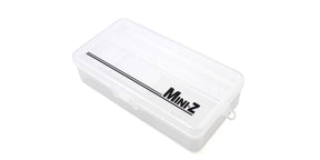 Kyosho Mini-Z case with accessory tray for storing and organizing Mini-Z RC car parts and accessories.