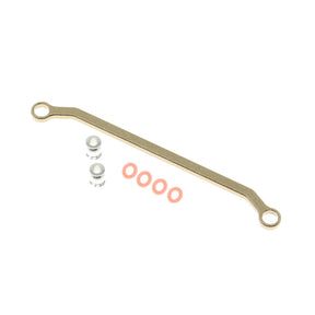 Redcat bronze aluminum steering link showing detailed construction and mounting points for RC vehicle steering system.