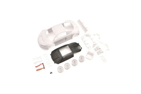 Kyosho Mini-Z Audi R8LMS Night-R white body RC car parts, detailed close-up of the white vehicle body for Mini-Z model.