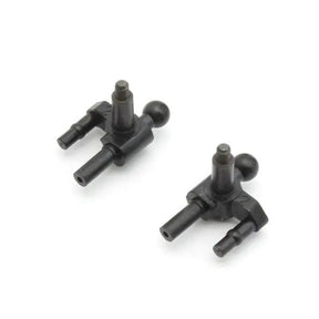Kyosho Mini-Z MR-04 camber knuckle for RC car suspension with detailed metal construction and precise fit.