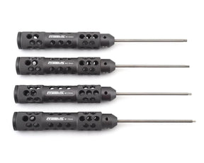 ProTek RC TruTorque SL metric hex driver set with 1.5, 2, 2.5, and 3mm hex screwdrivers on a black and orange tool handle