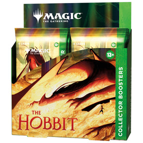 MTG The Hobbit Collector Booster Box by Wizards of the Coast, featuring fantasy-themed artwork and collectible trading card packaging.