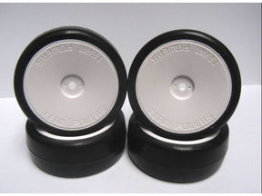 Team Powers RC car tires with on-road touring car dish wheels and rubber tires, suitable for high-performance RC racing.