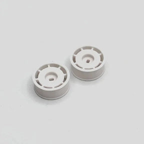 Reflex Racing RX607F125W white flat dish AWD front wheel for RC cars with +1.25 offset, detailed close-up image.