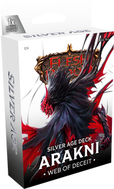 Silver Age Chapter 2 starter deck of Flesh and Blood collectible trading cards by Legends Story Studios, featuring detailed card artwork.