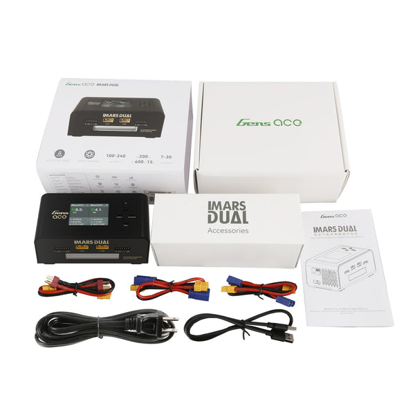 Gens Ace - iMars Dual Channel AC200W/DC300W Balance Charger (Black)