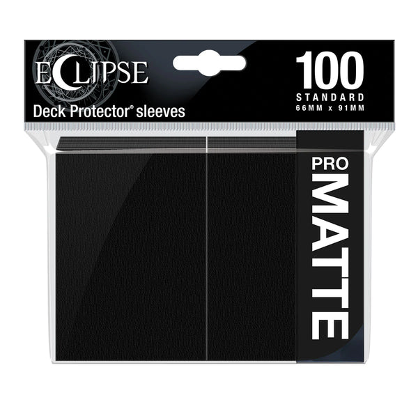 Ultra Pro - Eclipse Matte Standard Deck Protector Sleeves - 100 count (Jet Black)