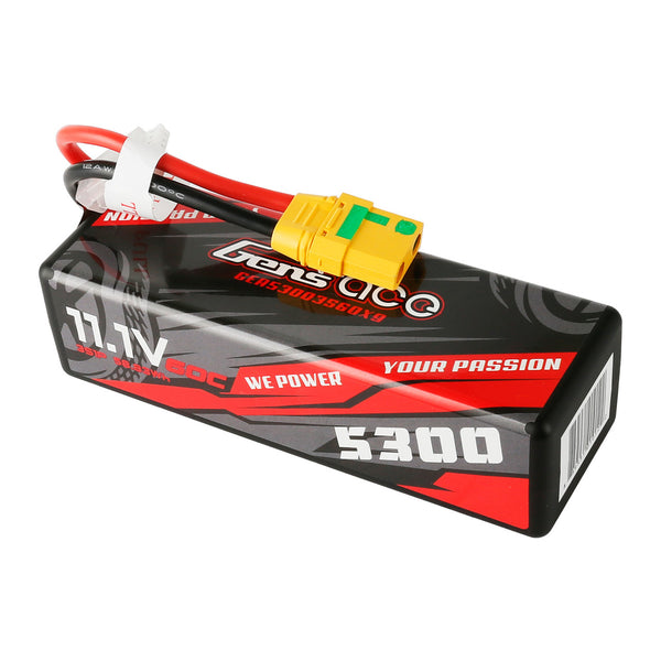Gens Ace - 5300mAh 11.1V 60C 3S1P Hard Case Lipo Battery with XT90-S