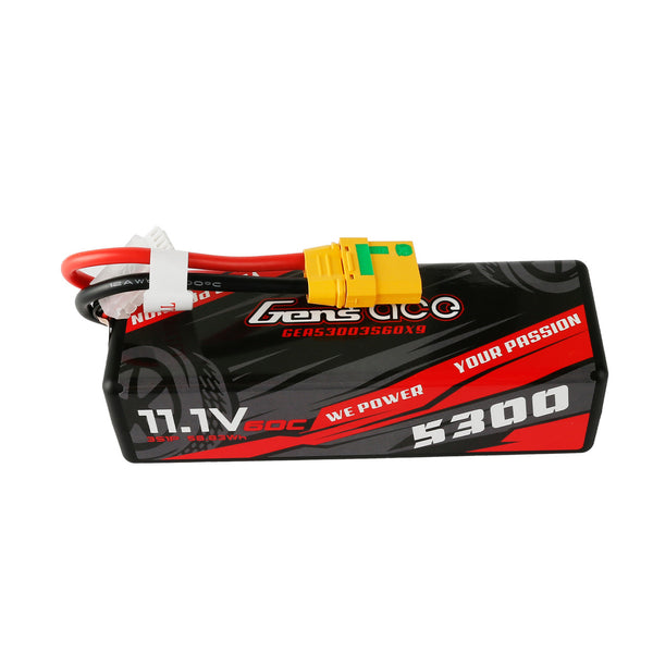 Gens Ace - 5300mAh 11.1V 60C 3S1P Hard Case Lipo Battery with XT90-S