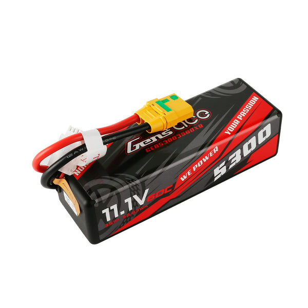 Gens Ace - 5300mAh 11.1V 60C 3S1P Hard Case Lipo Battery with XT90-S