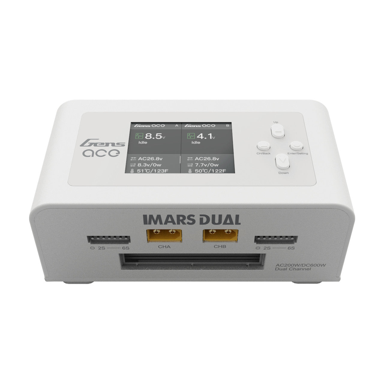 Gens Ace: iMars Dual Channel AC200W/DC300W Balance Charger (White)