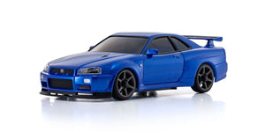 Kyosho - Mini-Z Autoscale body - ASC MA-020S Nissan Skyline GT-R R34 V.spec Ⅱ Nur (Metallic Blue)
