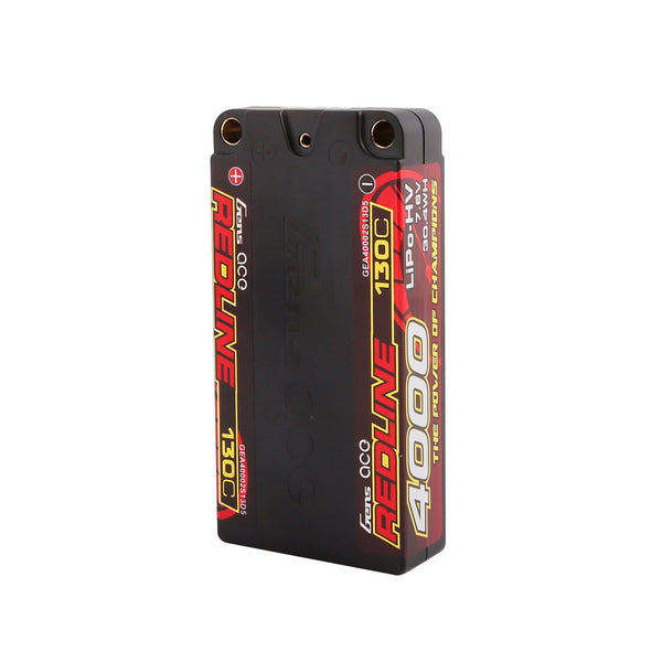 Gens Ace - Redline Series 4000mAh 7.6V 130C 2S1P - HV Hard Case Shorty Lipo Battery