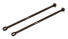 Rear CVA Bones for RC car by Team Associated, 91 mm length, shown in black with metal joints and detailed components.